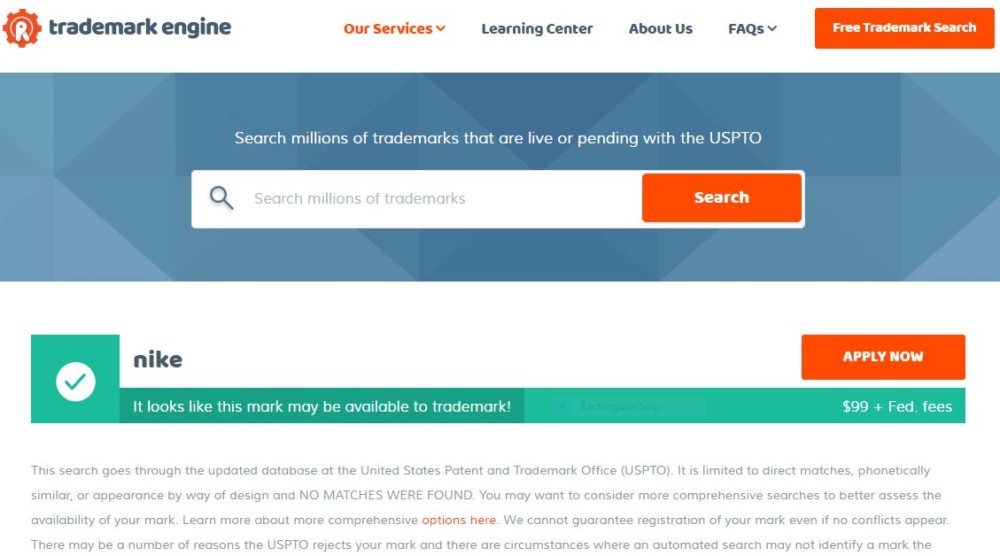Trademark Engine Search